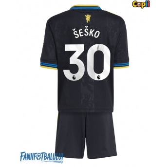Manchester United Benjamin Sesko #30 Echipament de Fotbal Replică 2025-26 Copii Treilea (+ Șorturi)